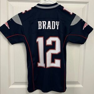 Nike NFL New England Patriots Tom Brady jersey. Size small (8). Navy/red. Great